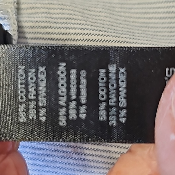 So, Slimming by Chico Bermuda shorts. Size 1. Blue and white Pin striped. - Picture 5 of 7